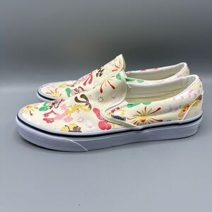 Vans Classic Multicolour Mushroom Rabbit Canvas Skate Slip On Flat Shoes